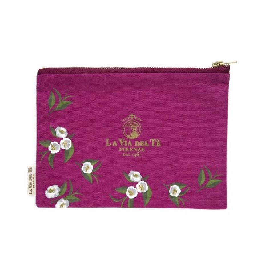 Accessori La Via del Tè | Pochette Camelia Viola Prugna - La Via Del Te